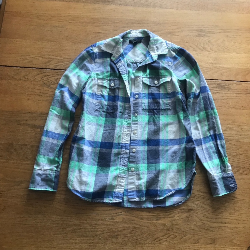 JCrew Plaid Button Up
